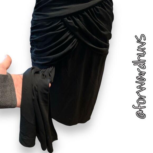 Vintage Casadei Black Dress | 1980s Glamour Revived | Size 6 - Picture 14 of 15